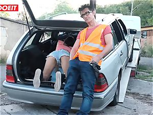 LETSDOEIT - teenage boinks elder stud For Free Car Repair
